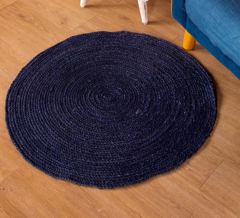 Jute Area Rug, Round Jute Rug Braided Design Hand Woven,Circle Rug  Hand Woven Rug Entryway Rug Outdoor Jute Rug Vintage Rug  Home Decor Rug