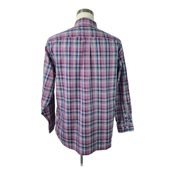 Brooks Brothers Purple Blue White Green Plaid Vin… - image 3