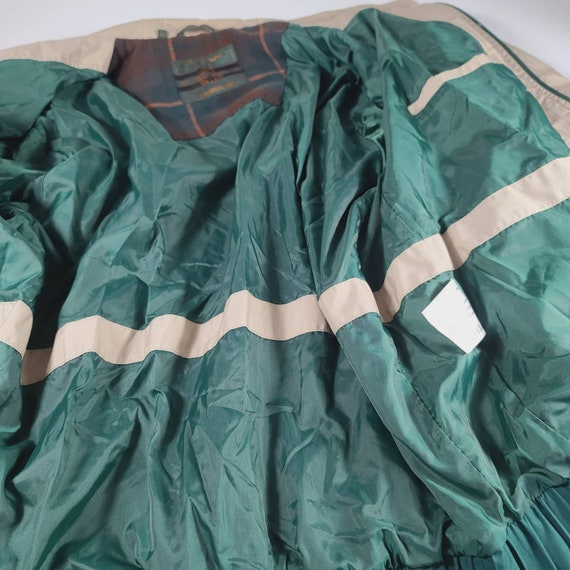 Members Only Dark Green Racers Vintage Jacket Win… - image 5