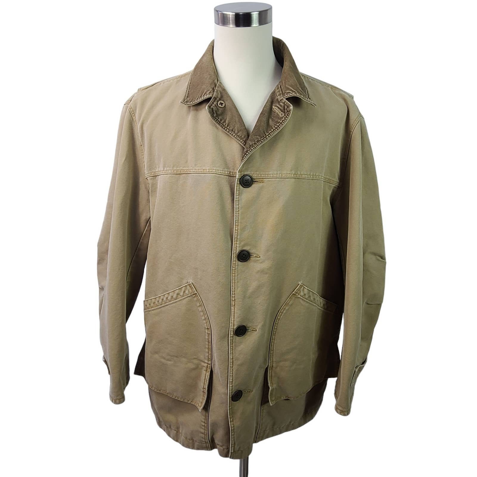 J.crew Khaki Canvas Vintage Barn Field Chore Jacket Coat XL Etsy