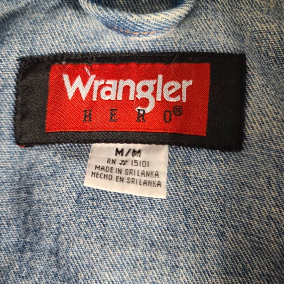 Wrangler Hero Blue Denim Vintage Jean Jacket Coat… - image 4