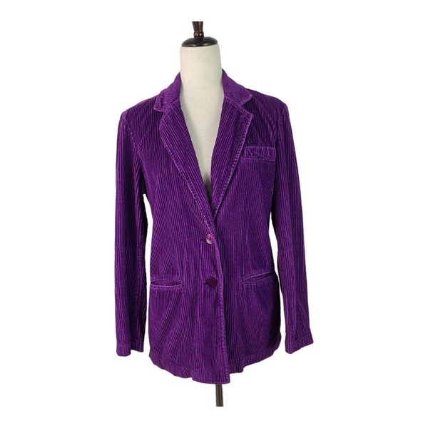 Newport News Purple Corduroy Vintage Jacket Blazer Coat 8