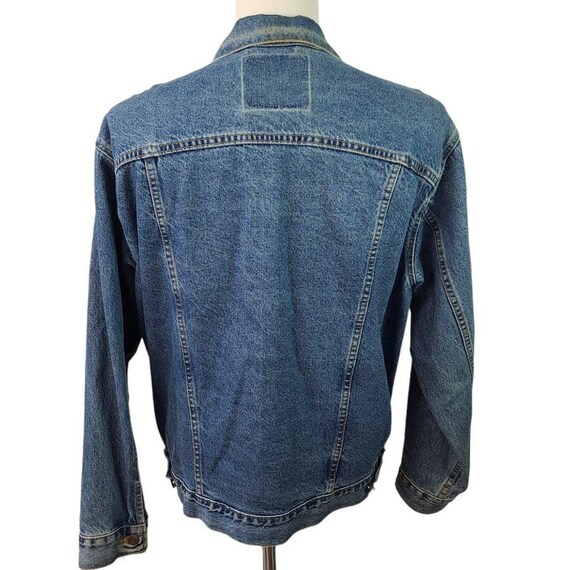 Levi Straus Blue Denim Jeans Vintage USA Jacket C… - image 3