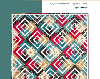 Coreina Quilt Pattern: Modern Throw & Crib Quilt (PDF Digital Download)