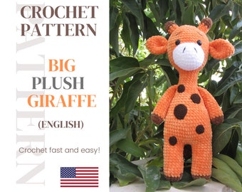 Giraffe Amigurumi Pattern, Giraffe Crochet Pattern (English), Crochet quickly and easy!