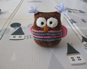 Stuffed Owl, Crochet Plush Owl