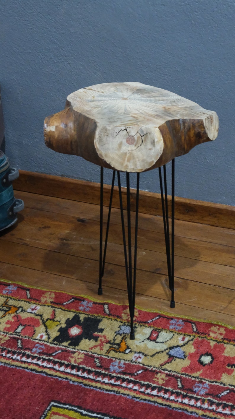 Unique Slice Coffee Table, Artistic Decorative Table, Modern Wooden