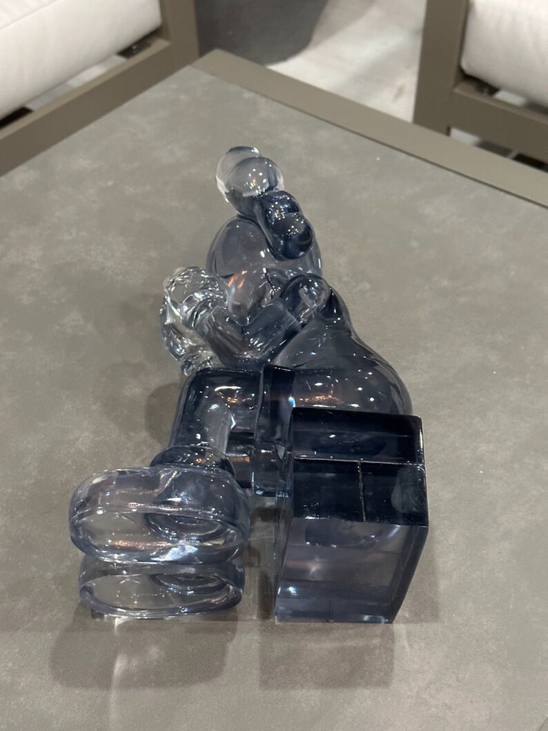 Kaws Sitting Sadly Bear Statue Plating Golden Resin Etsy