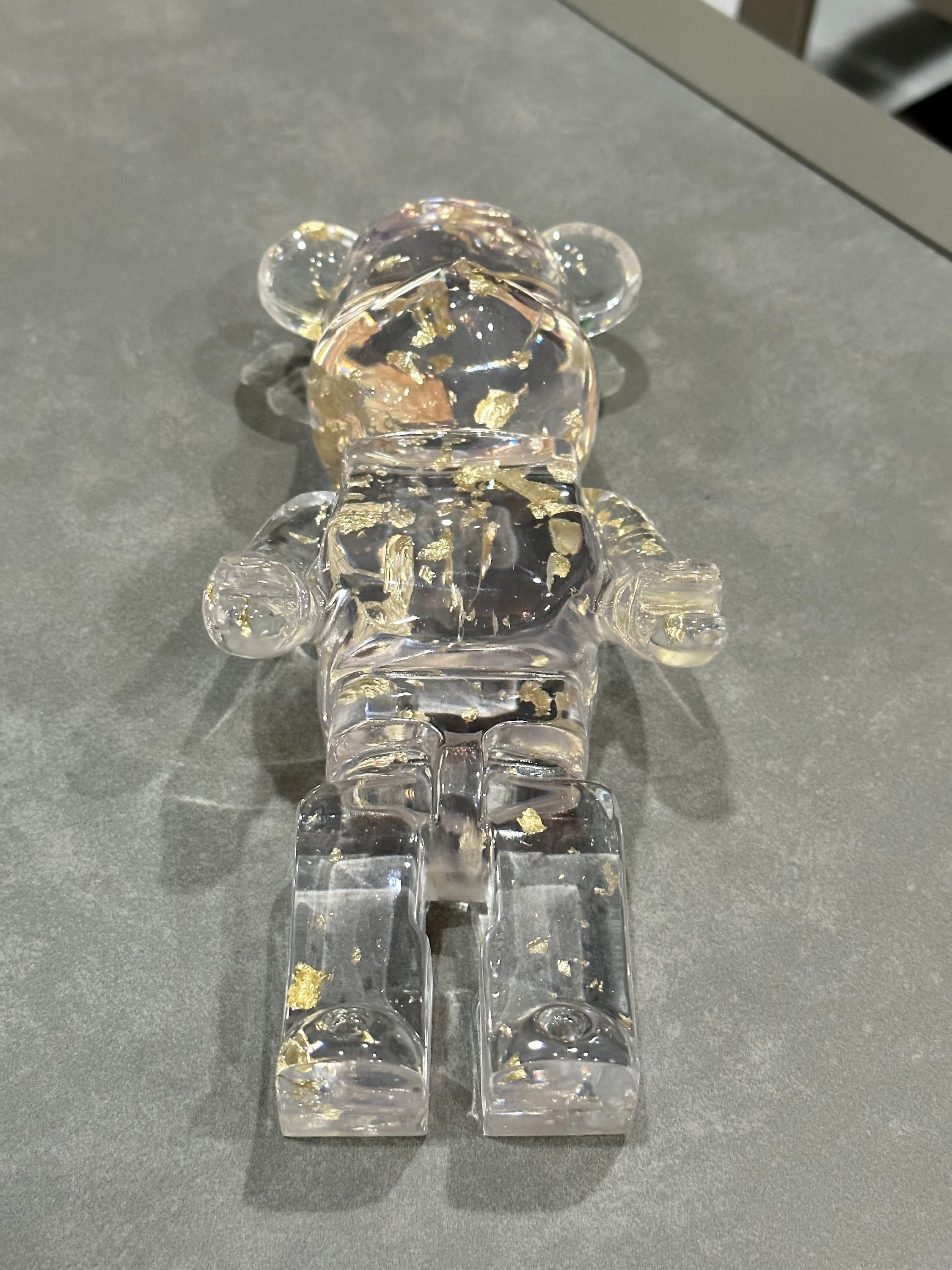 Gold Leaf Kaws Statue Resin and Leaf Kaws Bear Gold Resin Etsy