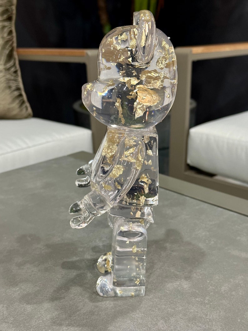 Gold Leaf Kaws Statue Resin and Leaf Kaws Bear Gold Resin Etsy