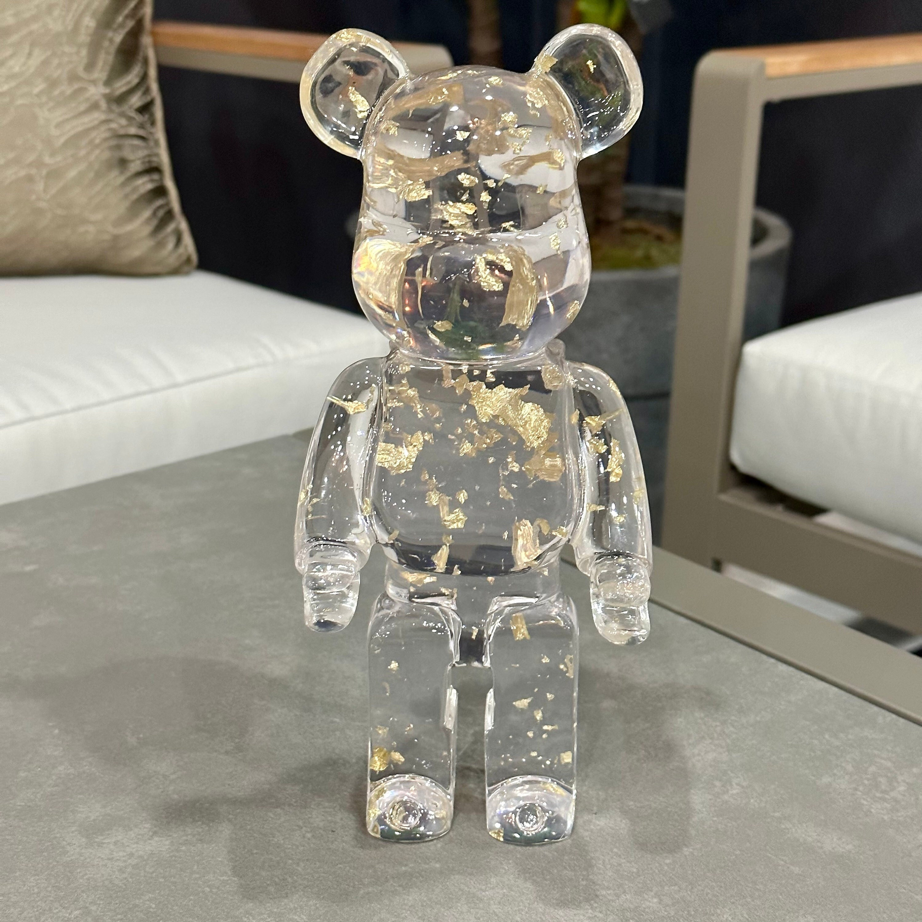 Gold Leaf Kaws Statue Resin and Leaf Kaws Bear Gold Resin Etsy