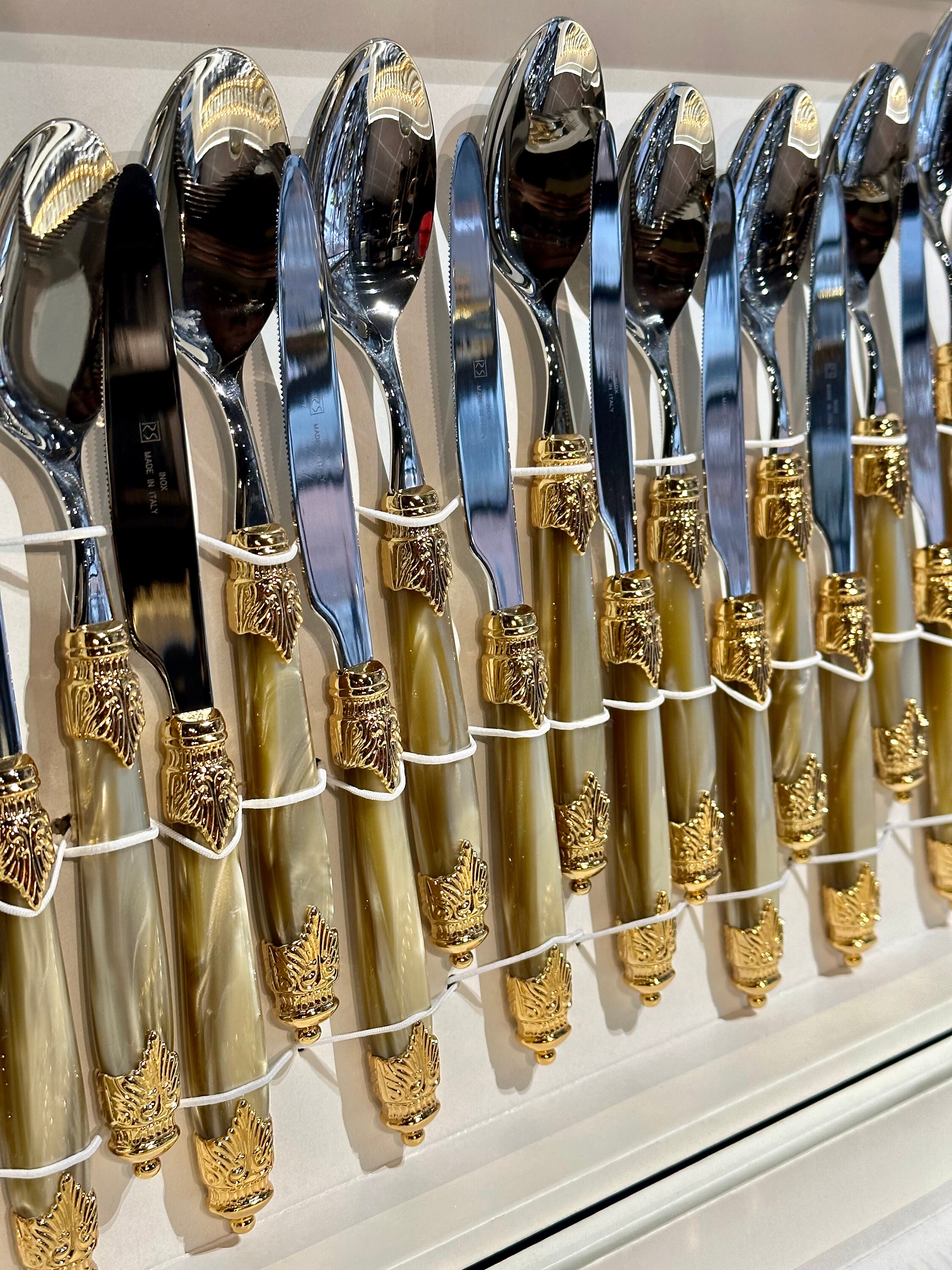 Italian Style Cutlery Set 75 Pcs Luxury Cutlery Set Bone and Etsy