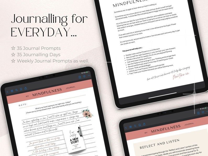 FOUR JOURNALS Bundle for ONENOTE, Onenote Journal Templates, Digital