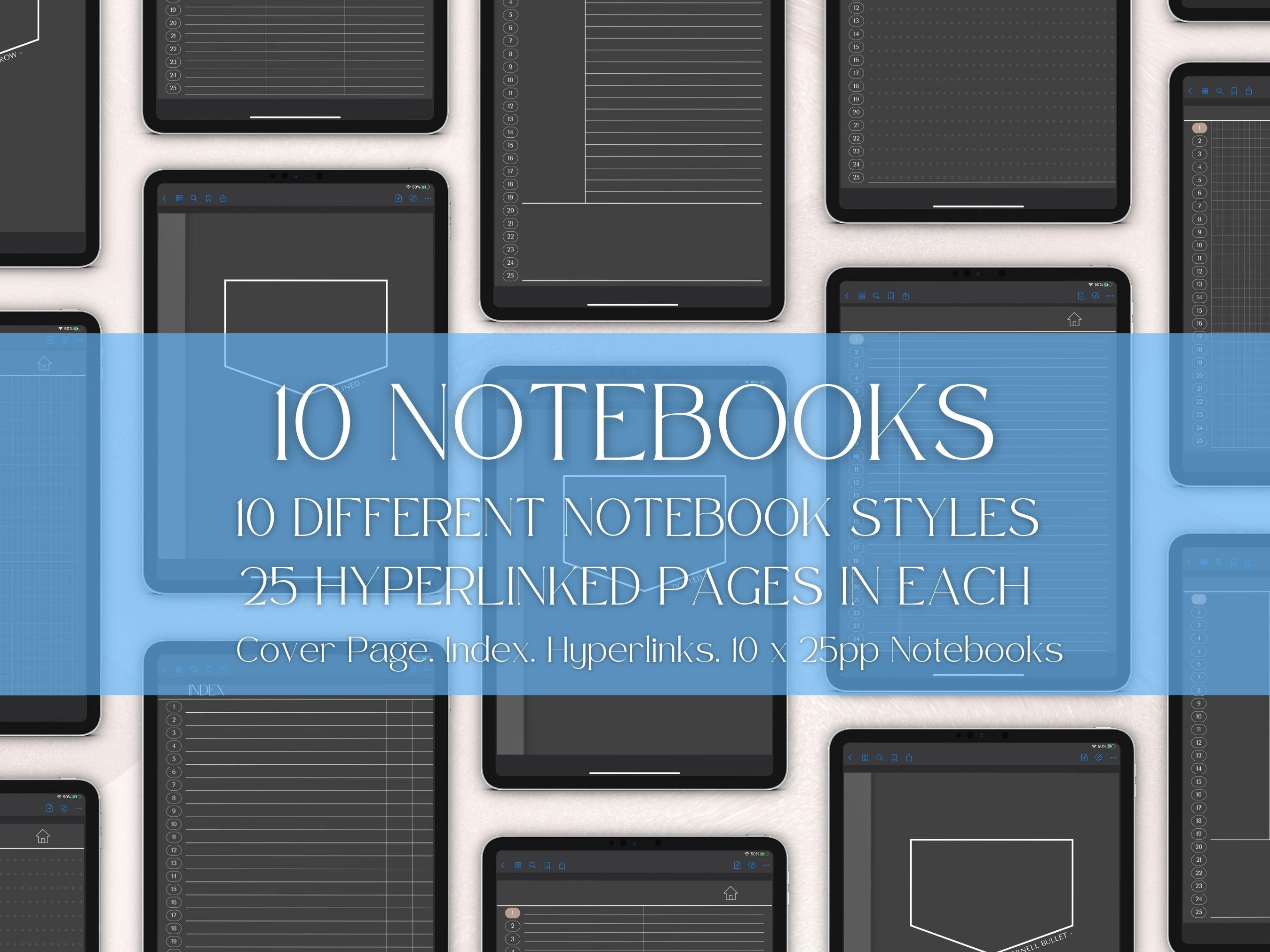 DARK MODE and Light Mode Notebooks 20 Pack for iPad and Goodnotes ...