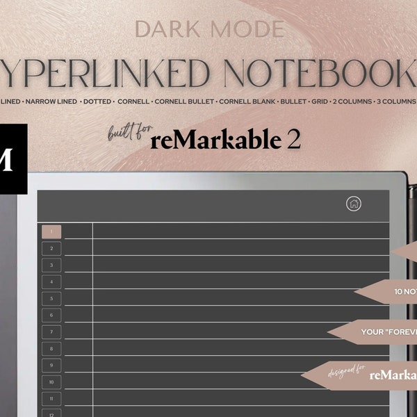 Remarkable 2 Dark Calendar Etsy