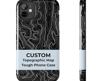 Custom Topographic Map Phone Case: Personalized Adventure Gift