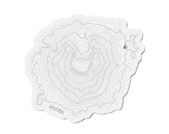 Mount St. Helens Volcanic Mountain Topographic Map, Mountain Magnet for Travel Lovers