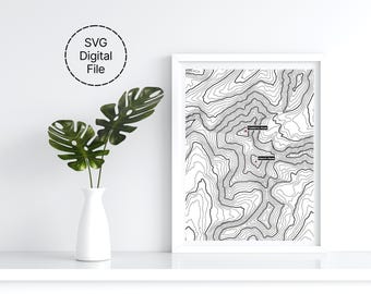 Grays & Torreys Peaks Topographic Map SVG: Colorado 14er Art (Digital Download