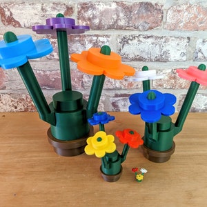 Premium customizable lego style flower - 7 colors, XXL, XL and L sizes, perfect for gifting!