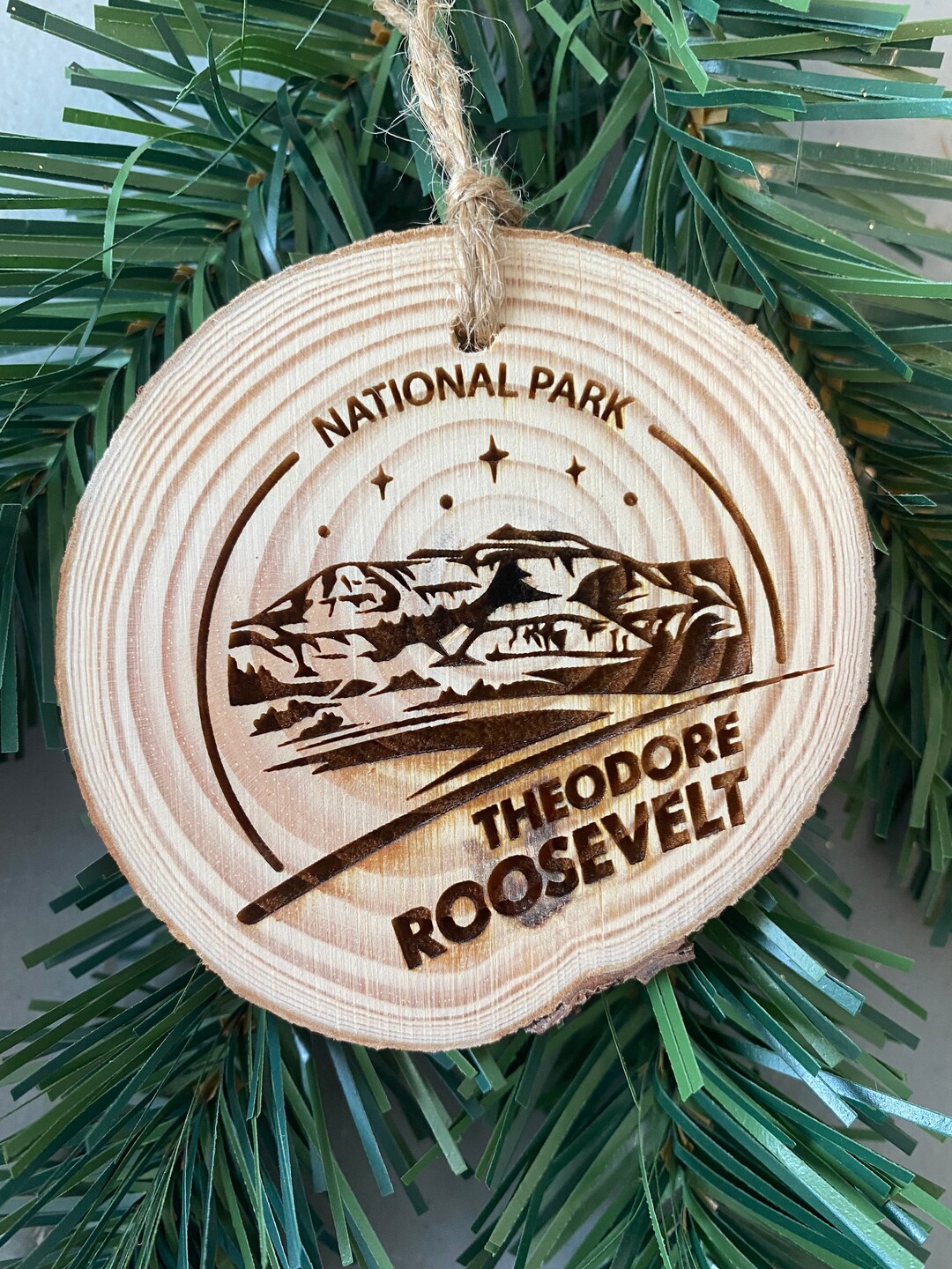 Theodore Roosevelt National Park Ornament Wood Engraved and Etsy