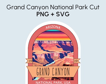 Grand Canyon National Park SVG + PNG, Digital File of Grand Canyon National Park, Grand Canyon Print