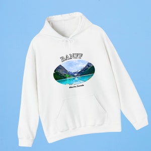 Unisex Banff Hoodie, Banff National Park Hooded Sweatshirt, Lake Louise Unisex Sweater, GIft Idea For Outdoorsy People