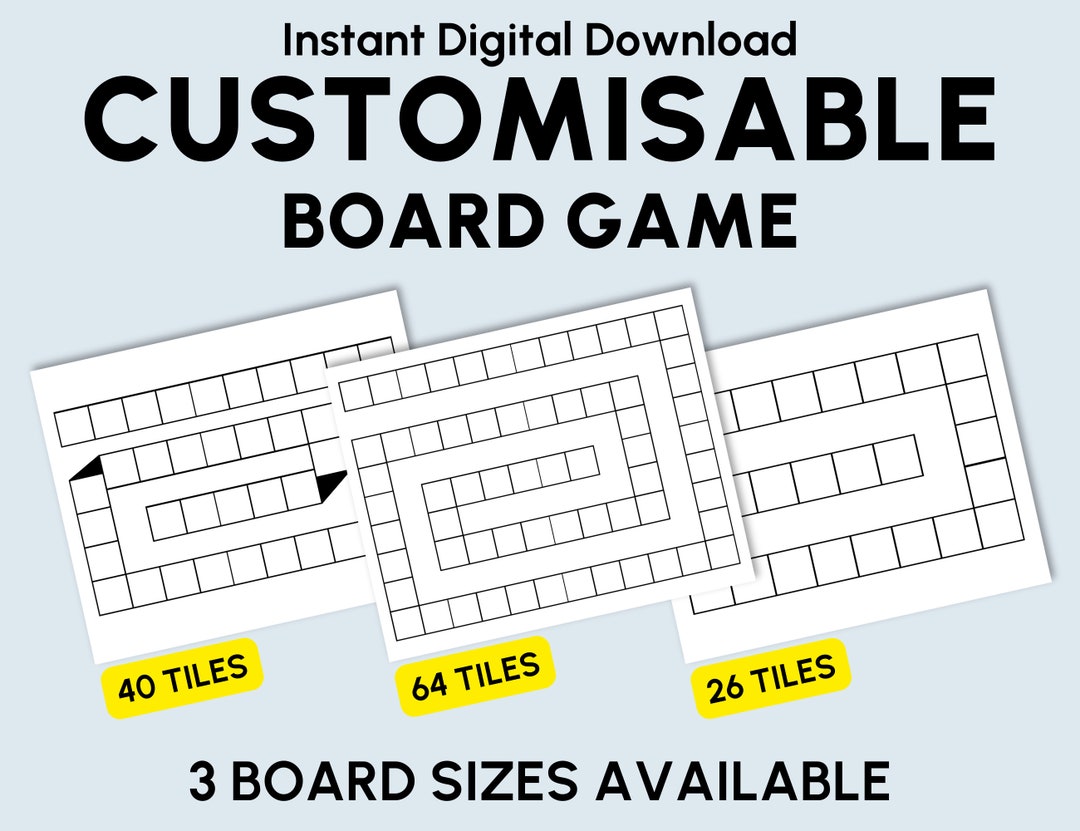 Design Your Own Board Game Template Digital Download of Plain Drink Design Your Own Board Game Template Digital Download of Plain Drink