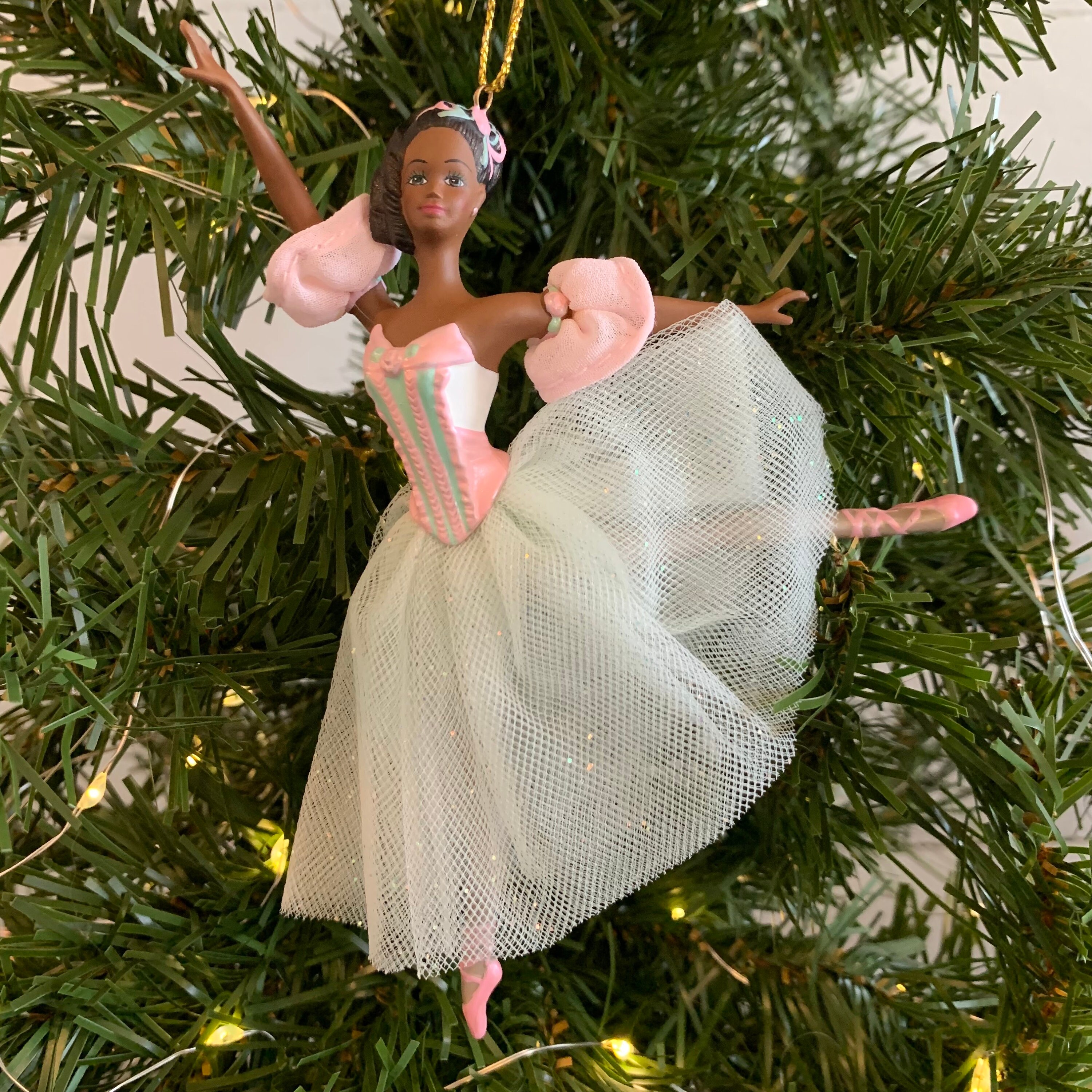 Avon Porcelain African American Barbie Marzipan Ballet Ornament 1999 Third and Final in Series Etsy