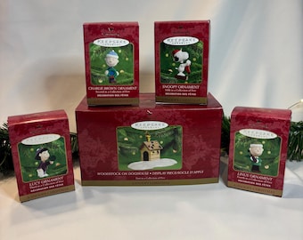 A Snoopy Christmas - Hallmark Keepsake Ornaments - Scene Display and The Peanuts Gang (your choice)