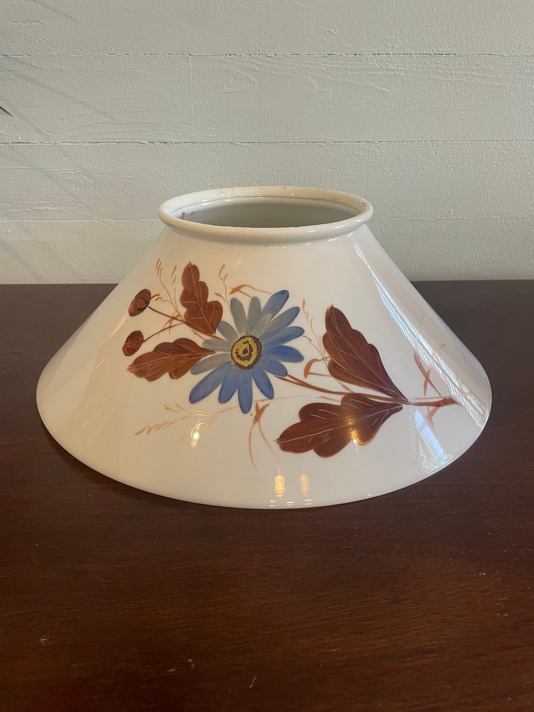 Painted Glass Lampshade Hand Painted Etsy