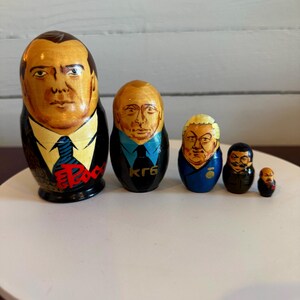 Russian Leader Matryoshka Stacking Dolls - Set of 5