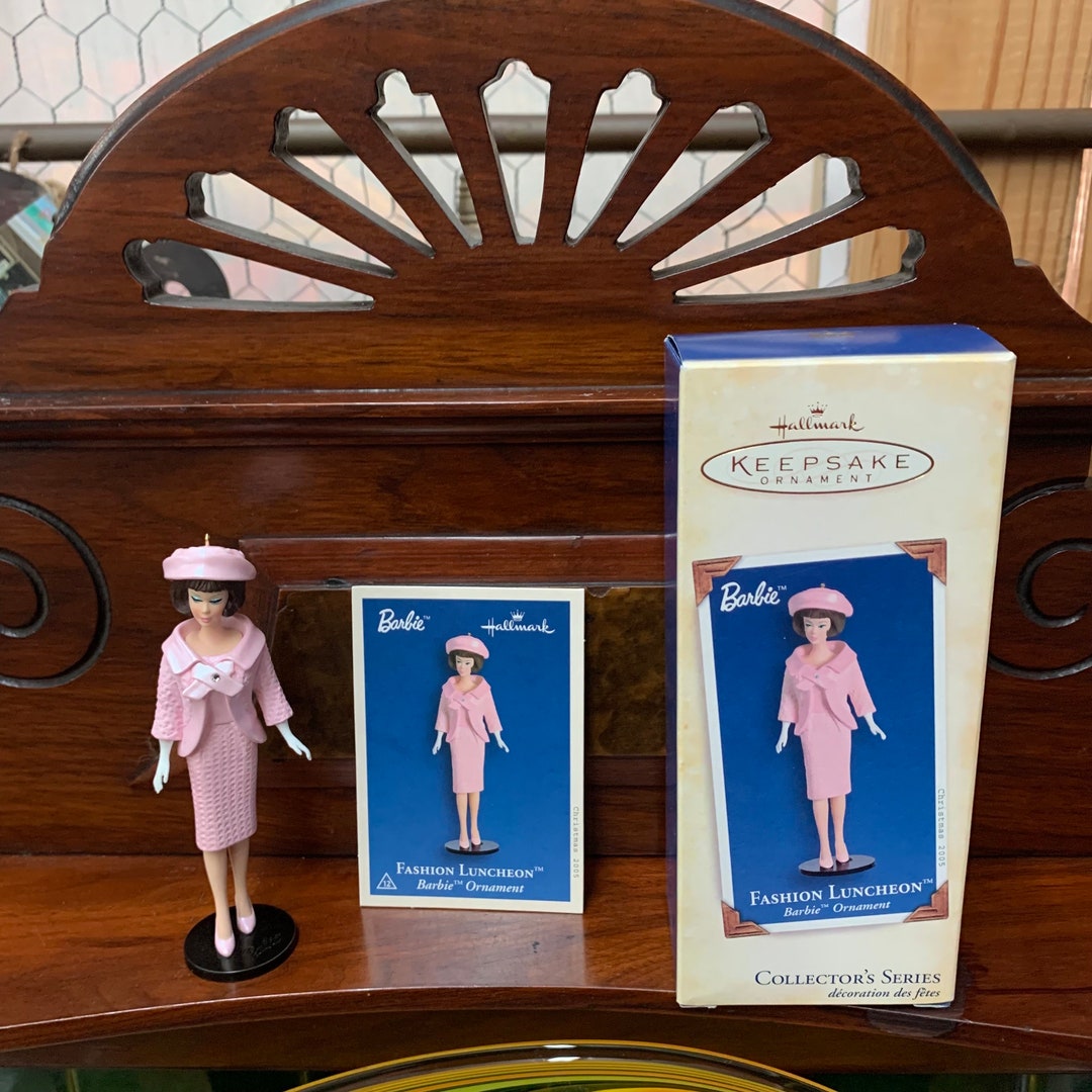 2005 Fashion Luncheon Barbie Hallmark Keepsake Ornament Collectors Series 12 Etsy