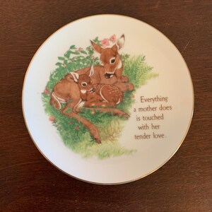 Lasting Memories Porcelain Plate, “Everything a Mother Does…” American Greetings Collectible Plate, 1985