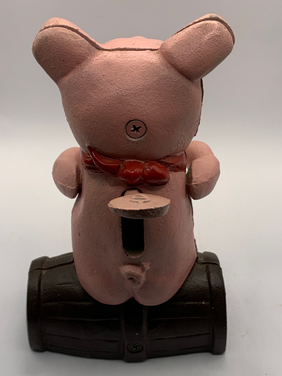 Vintage Cast Iron Mechanical Piggy Bank Etsy