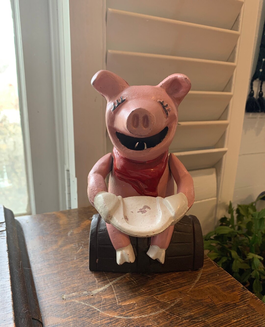 Vintage Cast Iron Mechanical Piggy Bank Etsy