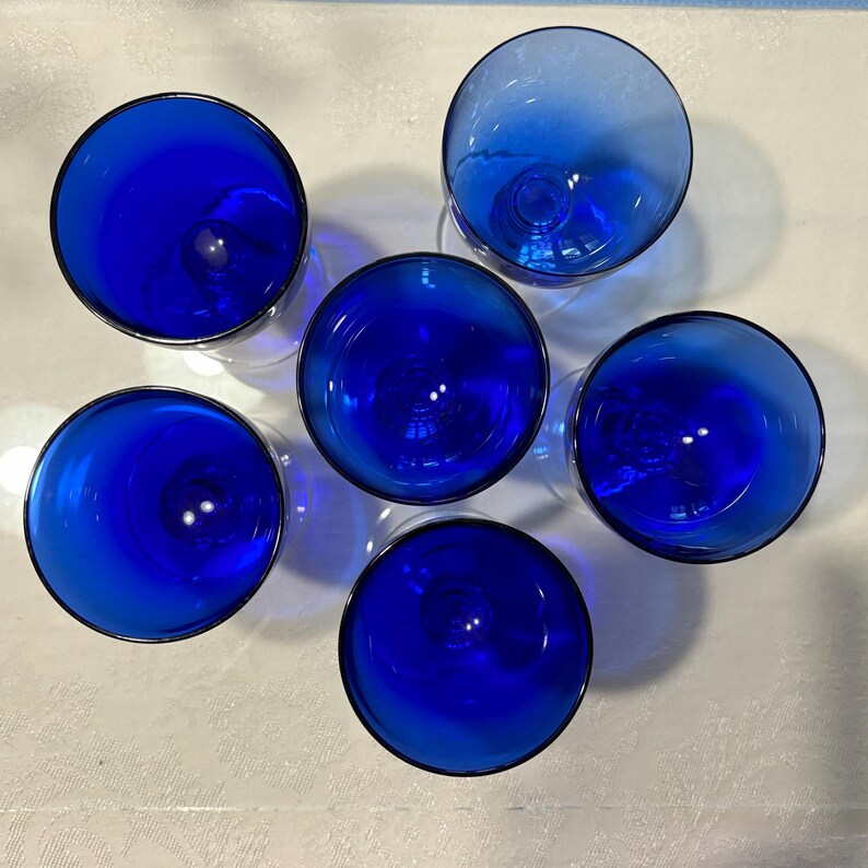 Cobalt Cordial Glasses - 3 Pairs - Etsy