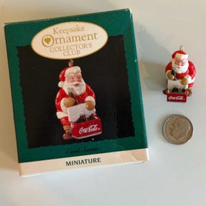 Cool Santa - Coca-Cola - Hallmark Keepsake Collector’s Club Miniature Ornament - 1993