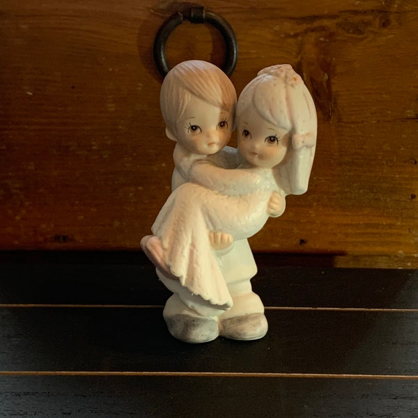 Vintage Lefton Wedding Couple Figurine from the 1983 Christopher Collection - Bride and Groom at the Threshhold