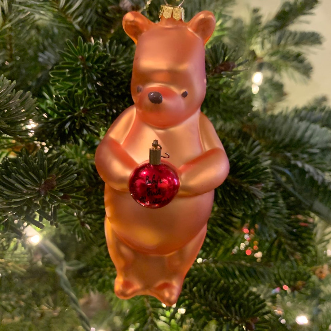 Winnie the Pooh Babys First Christmas Ornament Classic Pooh by Disney Etsy