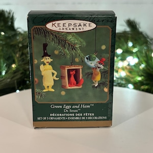 Green Eggs and Ham - Sam I Am - Hallmark Keepsake Miniature Ornaments