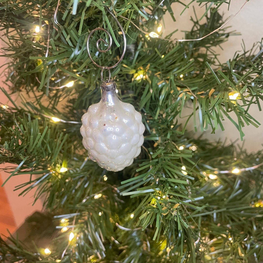 Glass Pinecone Ornament Czechoslovakia Mercury Glass Etsy