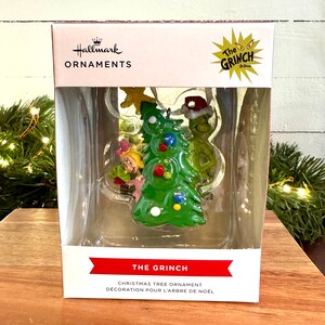 The Grinch with Cindy Lou Who and Her Christmas Tree Hallmark Ornament - NRFB