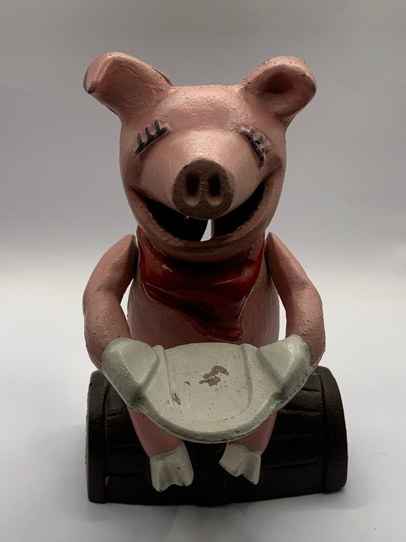 Vintage Cast Iron Mechanical Piggy Bank Etsy