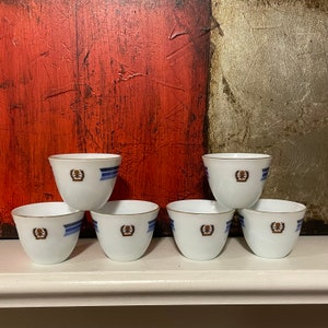 Six Saudi Arabia Milkglass Teacups