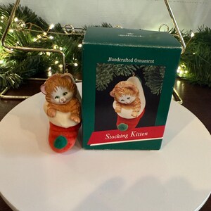 Stocking Kitten - Hallmark Keepsake Ornament - 1989