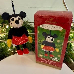 Hallmark Disney Minnie Mouse Plush Keepsake Ornament - 2001