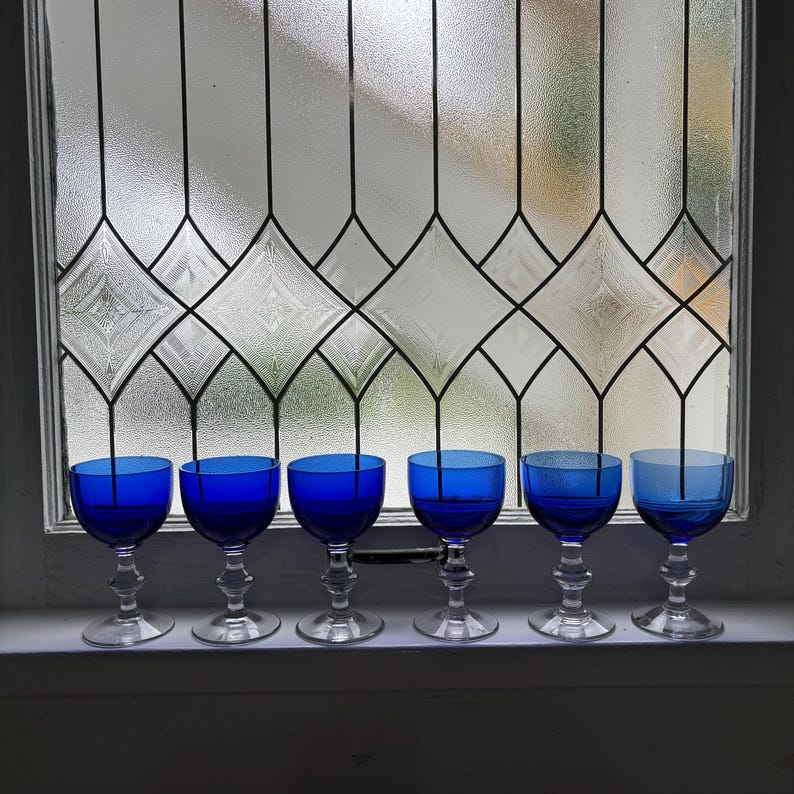 Cobalt Cordial Glasses - 3 Pairs - Etsy