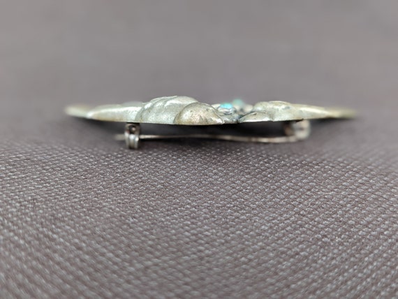 Vtg Mexico Sterling Silver Bird Branch Turquoise … - image 6