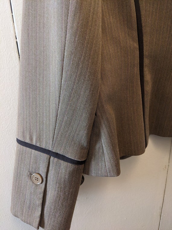 Vtg Jessica McClintock Womens Suit Blazer Beige B… - image 10