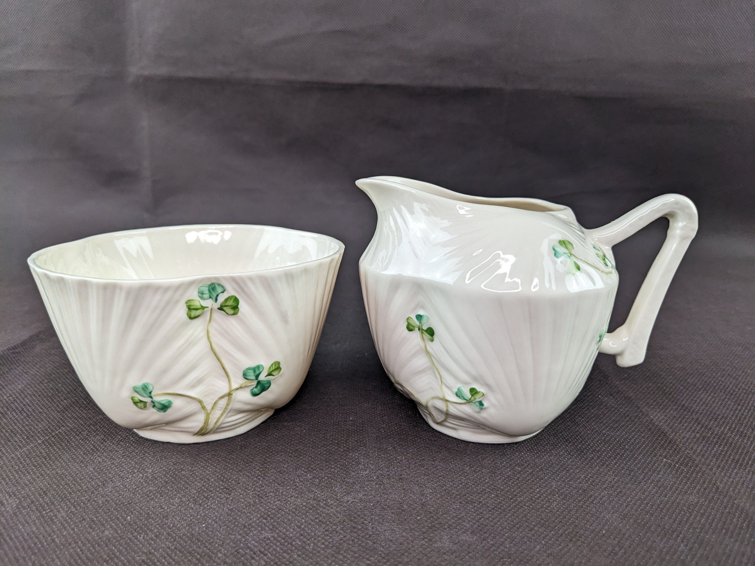 Vtg BELLEEK Millennium 2000 Green Clover Shamrock Celtic Vtg BELLEEK Millennium 2000 Green Clover Shamrock Celtic